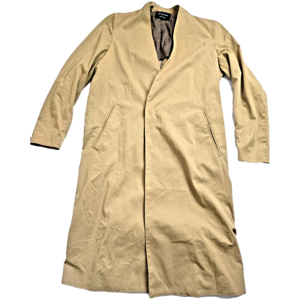 United Tokyo Brown Trench Coat Size 1 CLEAN EUC Pockets Niigata, Japan - Picture 4 of 13